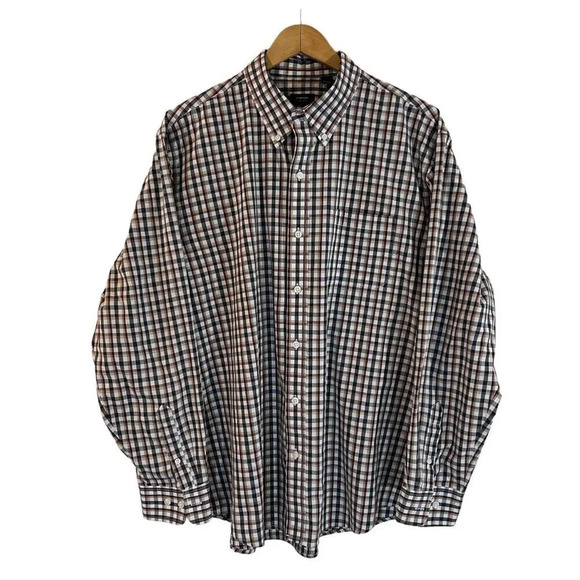 Arrow Mens Plaid Button Up Shirt Size XL Long Sleeves Lightweight Multicolor Top - Picture 1 of 4